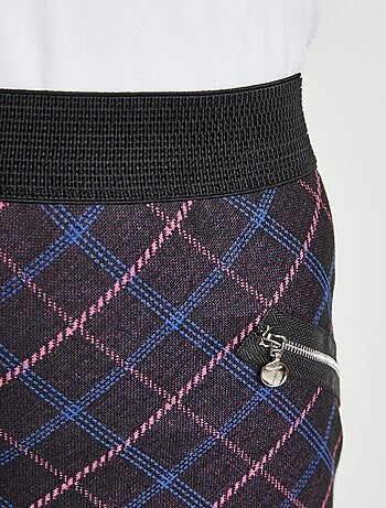 Jupe droite maille unie ou jacquard