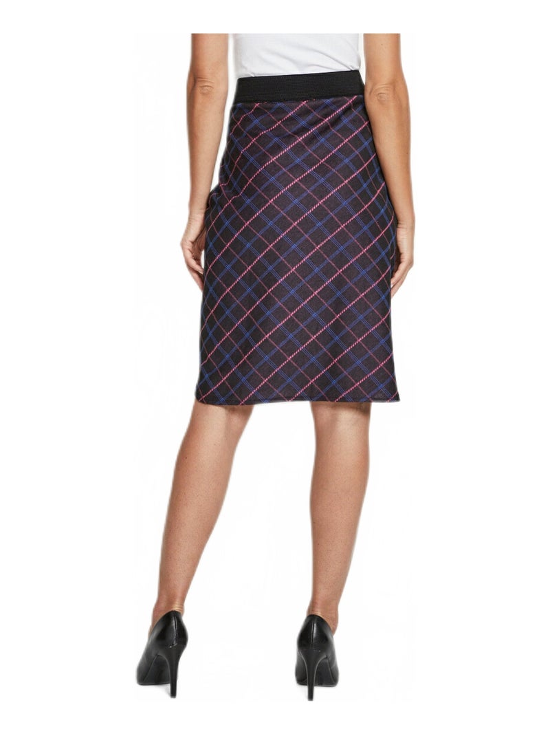 Jupe droite maille unie ou jacquard Noir - Kiabi