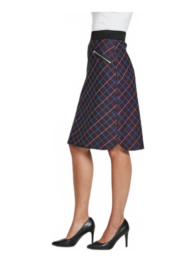Jupe droite maille unie ou jacquard Noir - Kiabi