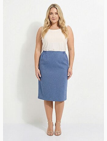 Jupe droite mi longue - Afibel