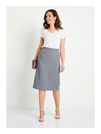 Jupe droite mi longue