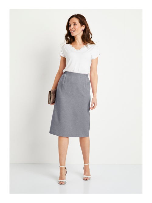 Jupe droite mi longue - Kiabi