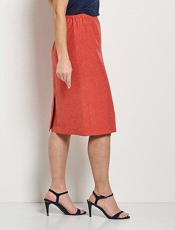 Jupe droite mi longue