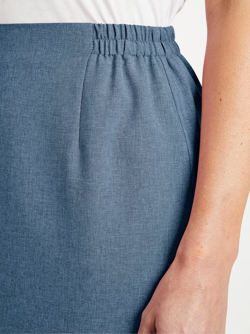 Jupe droite mi longue Indigo - Kiabi