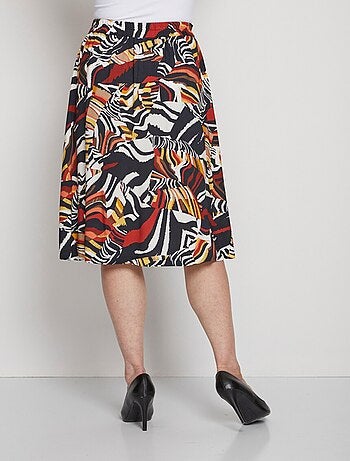 Jupe droite mi-longue tissu fluide