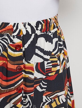 Jupe droite mi-longue tissu fluide