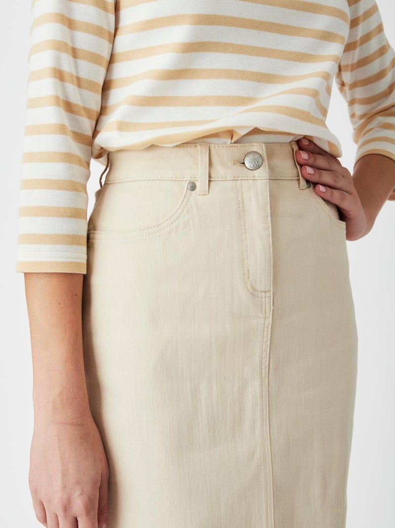 Jupe droite Perfect Fit by Damart - Damart Blanc Ecru Blanc - Kiabi