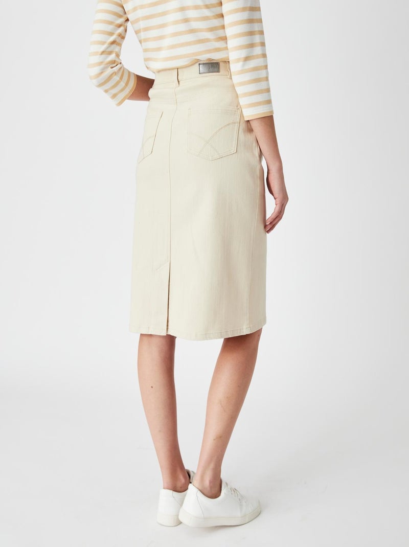 Jupe droite Perfect Fit by Damart - Damart Blanc Ecru Blanc - Kiabi