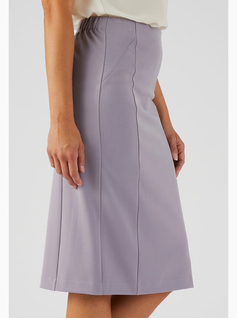 Jupe droite stretch - Damart Marron - Kiabi
