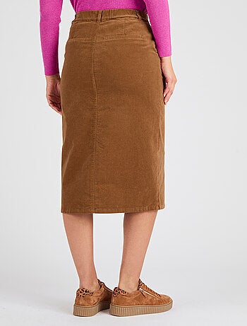 Jupe droite velours - Damart