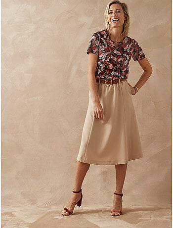 Jupe élastiquée dos coupe évasée - DAXON