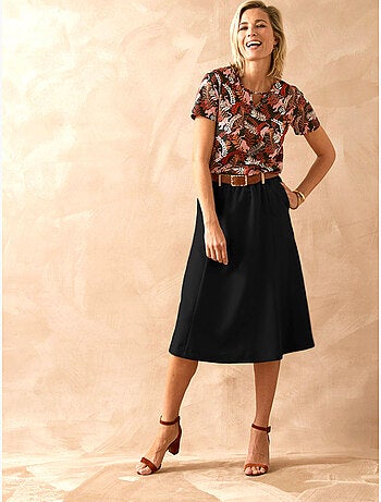 Jupe élastiquée dos coupe évasée - DAXON