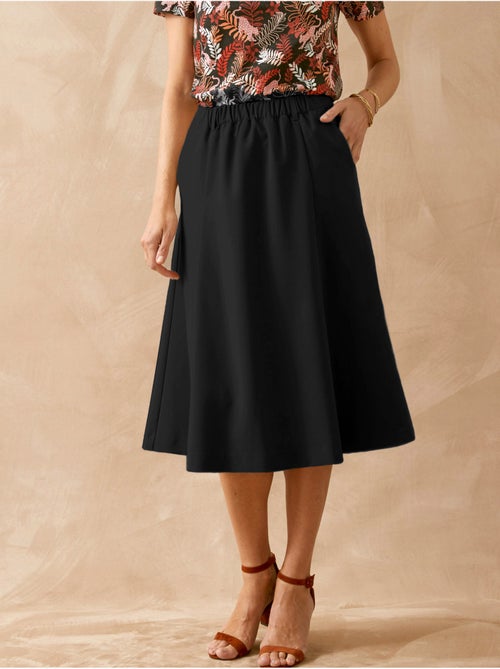 Jupe élastiquée dos coupe évasée - Kiabi