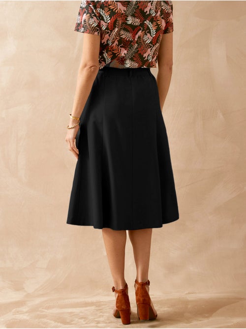 Jupe élastiquée dos coupe évasée - Kiabi