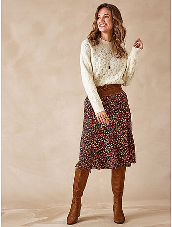 Jupe élastiquée en maille - DAXON