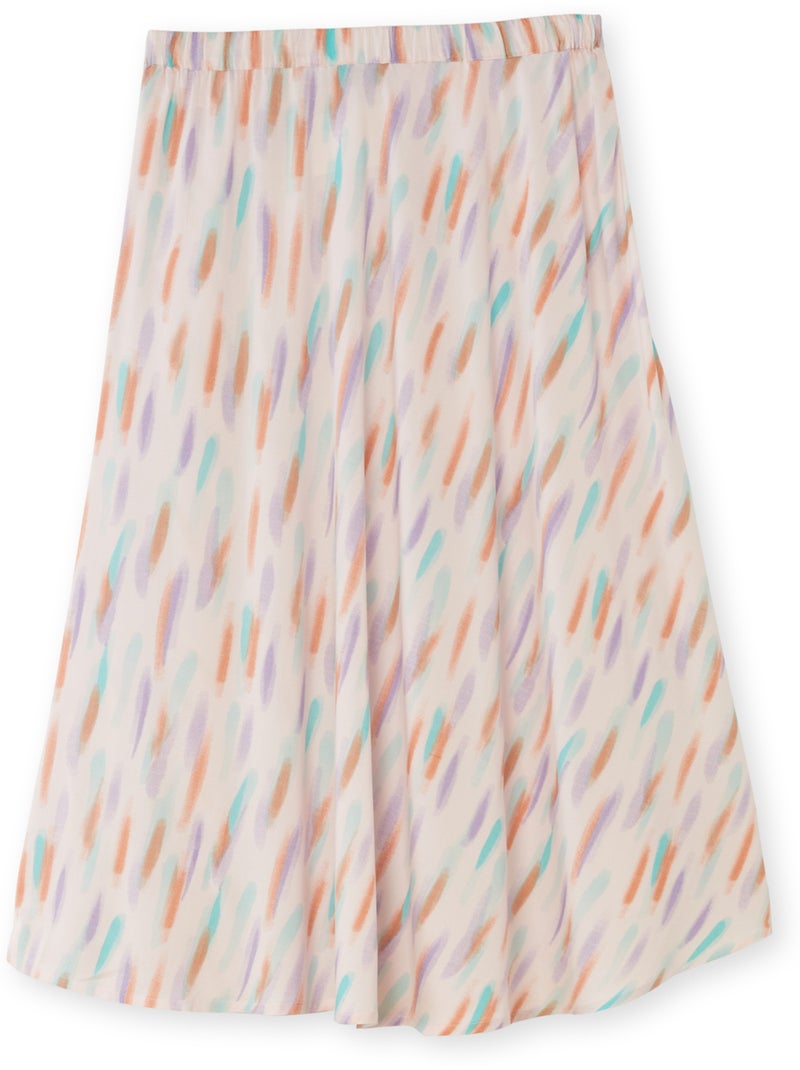 Jupe élastiquée forme évasée - DAXON Blanc Mauve - Kiabi