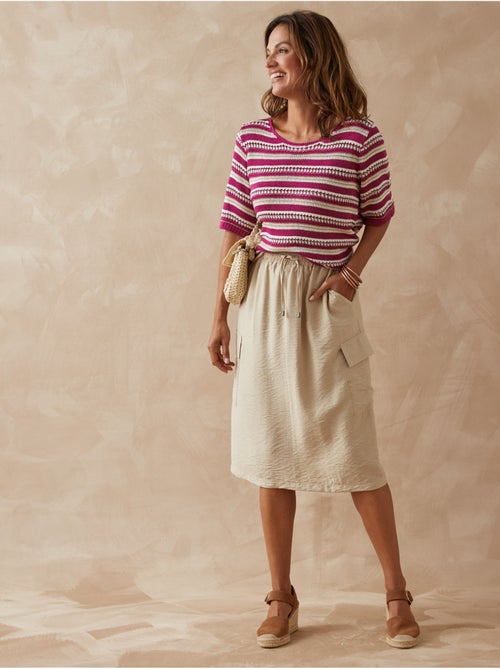 Jupe élastiquée style cargo - Kiabi