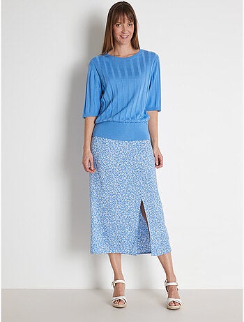 Jupe élastiquée tissu fluide - DAXON