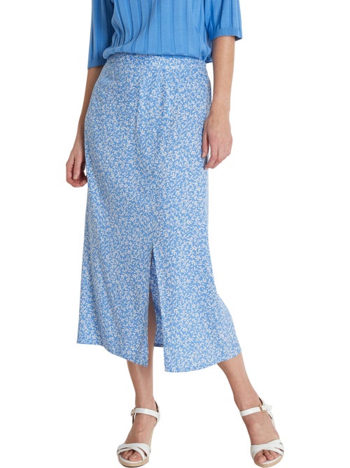 Jupe élastiquée tissu fluide - Kiabi