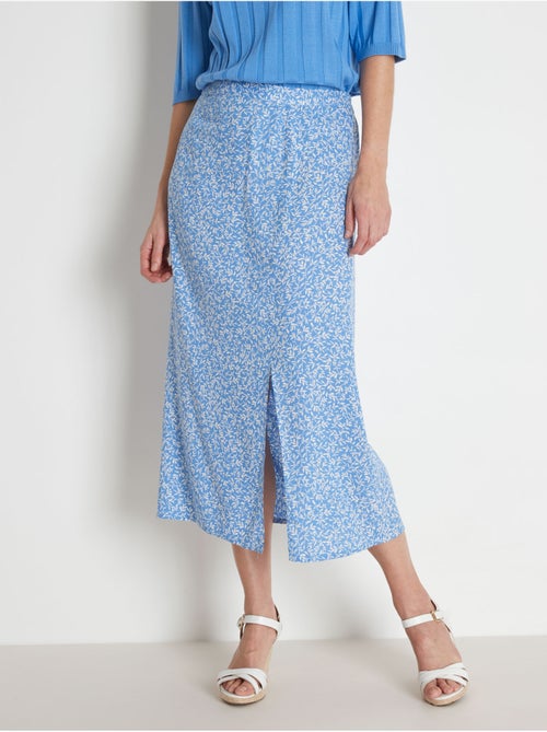 Jupe élastiquée tissu fluide - Kiabi