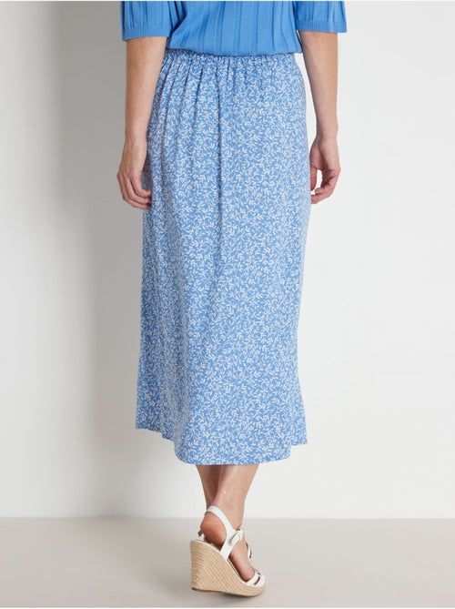 Jupe élastiquée tissu fluide - Kiabi