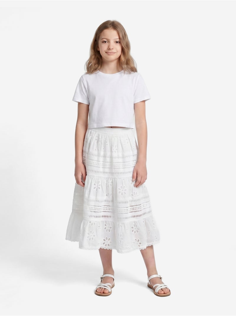Jupe ? elastiques - Kids Star Blanc - Kiabi