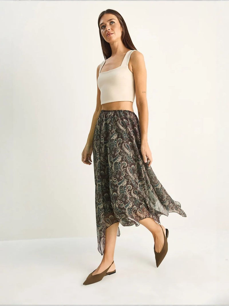 Jupe en coton lucci Multicolore - Kiabi