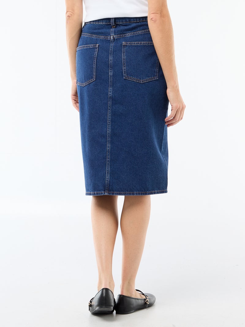 Jupe en denim à 5 poches Bleu - Kiabi