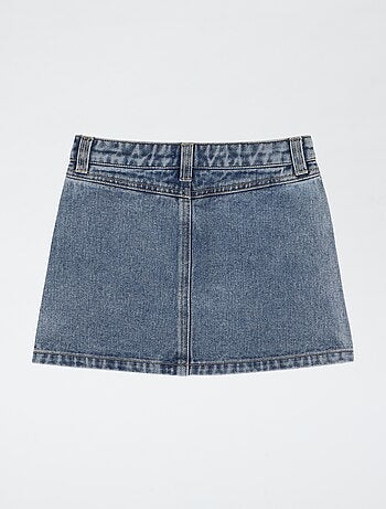 Jupe en denim avec patchs brodés 'Hello Kitty'