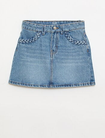 Jupe en denim avec poches tressées