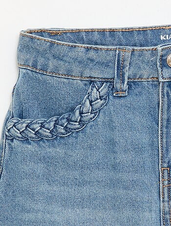 Jupe en denim avec poches tressées