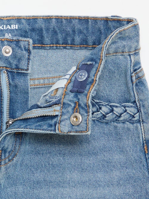 Jupe en denim avec poches tressées - Kiabi