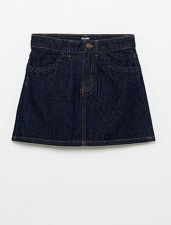 Jupe en denim avec poches tressées