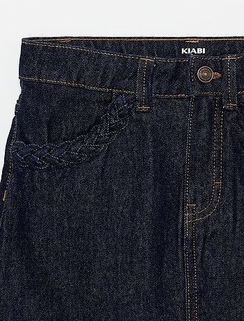 Jupe en denim avec poches tressées