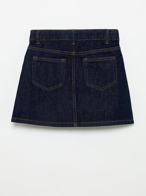 Jupe en denim avec poches tressées - Kiabi