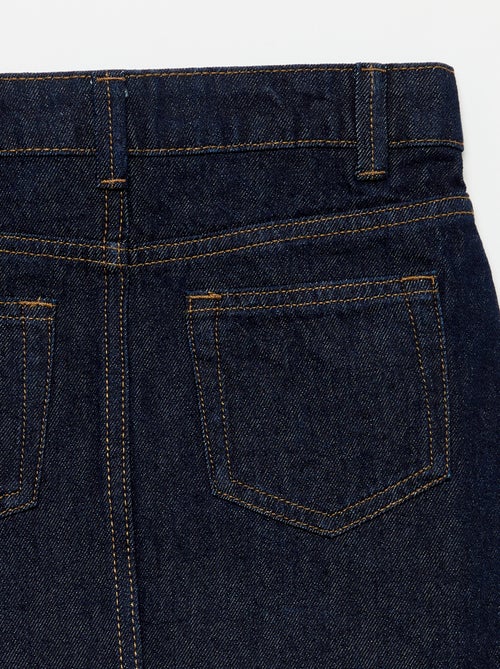 Jupe en denim avec poches tressées - Kiabi