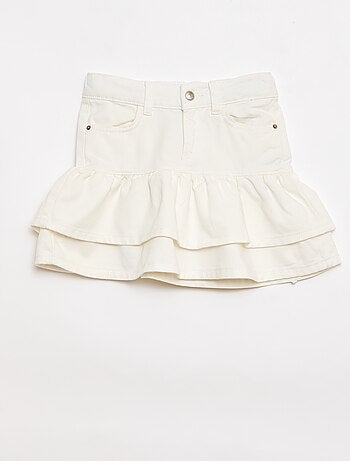 Jupe en denim avec volants