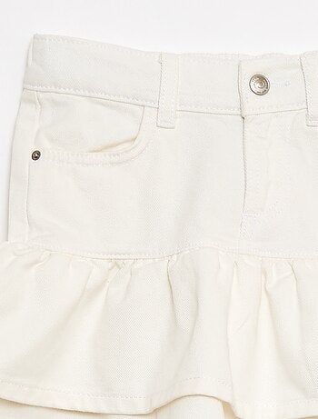 Jupe en denim avec volants