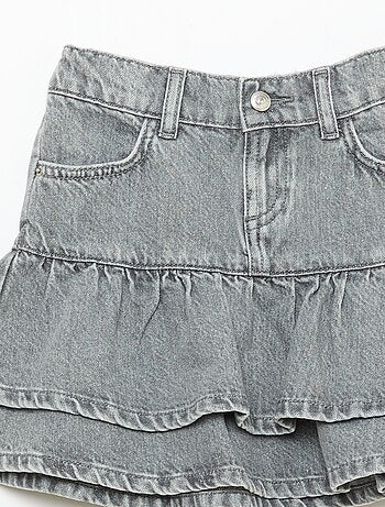 Jupe en denim avec volants