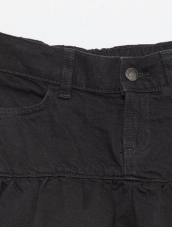 Jupe en denim avec volants
