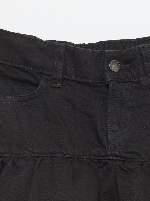 Jupe en denim avec volants - Kiabi