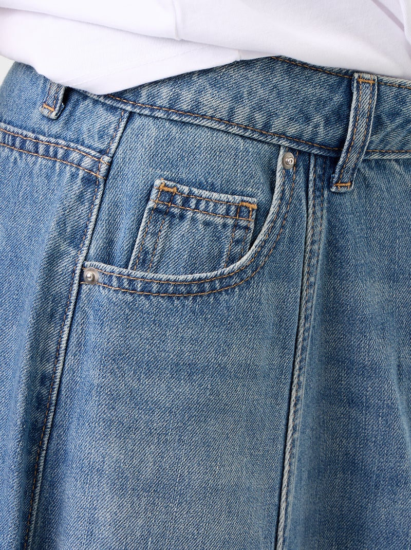 Jupe en denim Bleu - Kiabi
