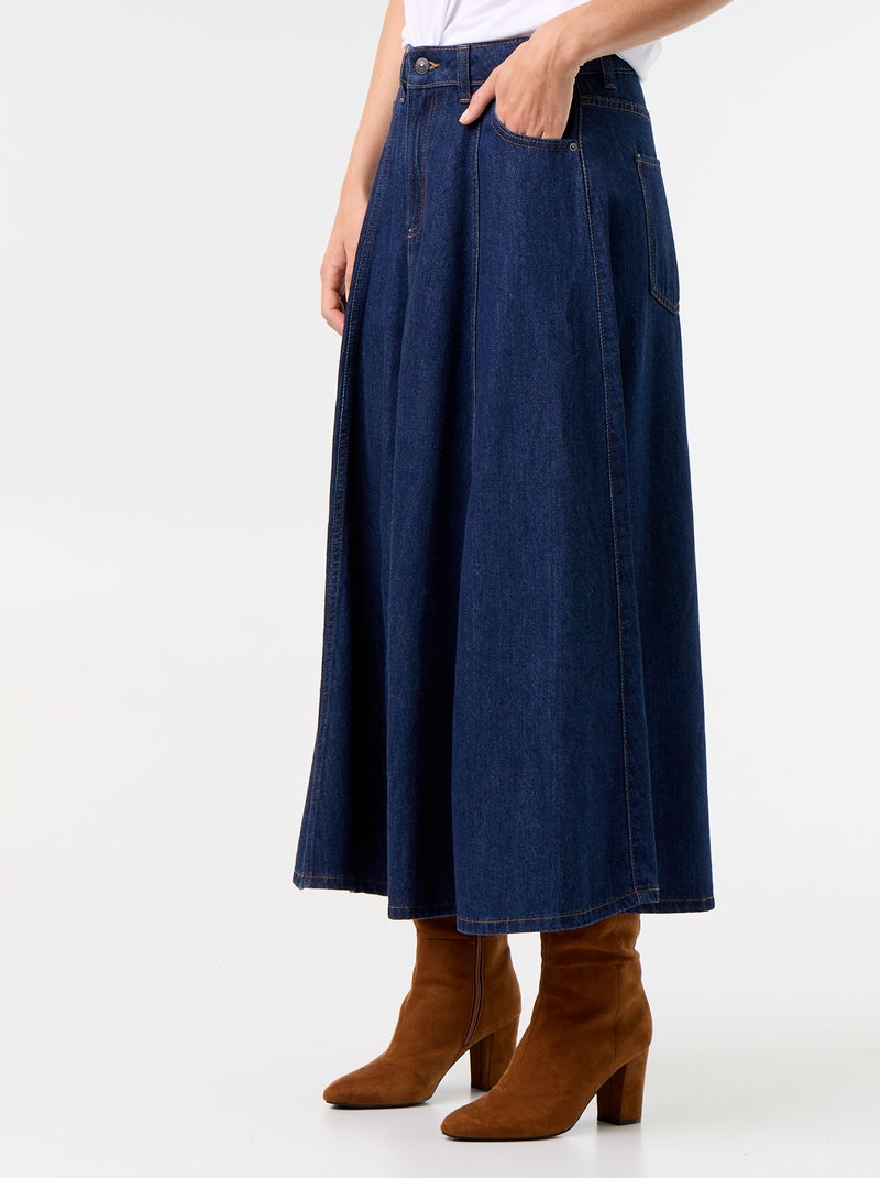Jupe en denim Bleu - Kiabi