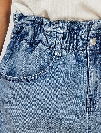 Jupe en denim paper bag - Kiabi