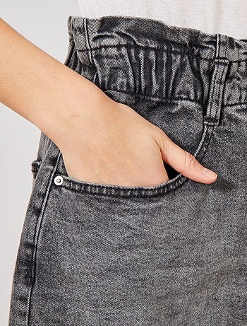 Jupe en denim paper bag - Kiabi