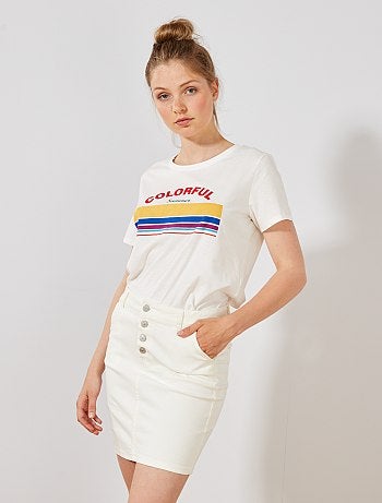 Jupe en denim stretch - Kiabi