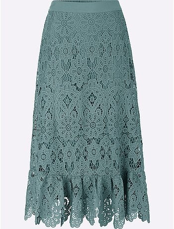 Jupe En Dentelle Coupe En A Affinante - Taille Standard - Helline