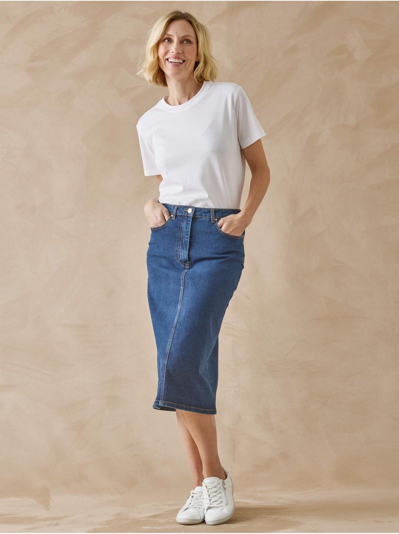 Jupe en jean - DAXON Bleu stone - Kiabi