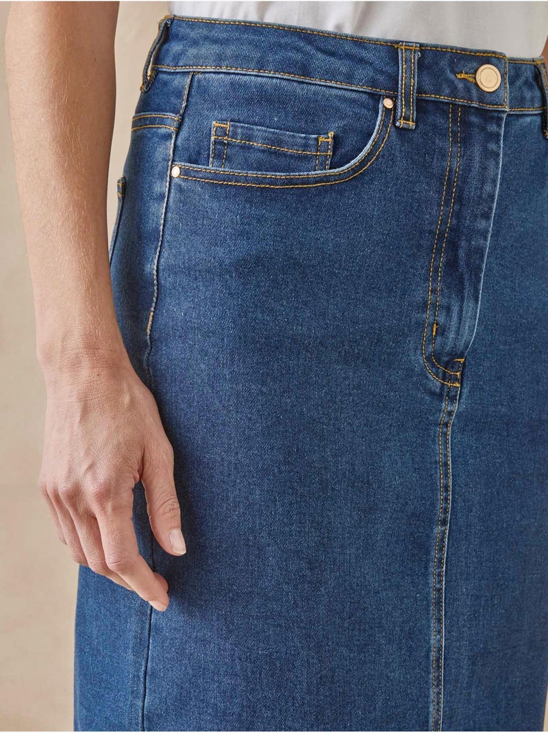 Jupe en jean - DAXON Bleu stone - Kiabi