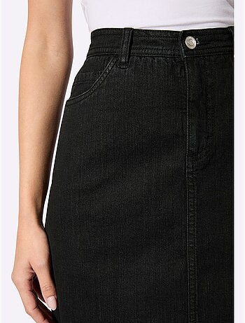Jupe en jean avec fente dos et fermeture à glissière devant - Taille standard - Witt